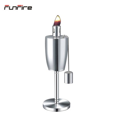 Outdoor Decorative Stainless Steel Canister Tabletop Oil torches for citronella