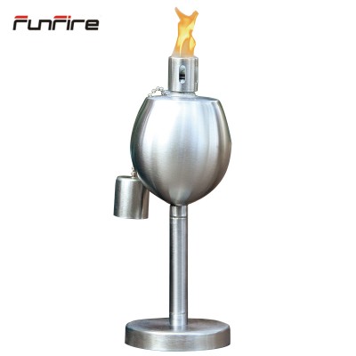 Backyard Stainless Steel Fuel Canister Flame Light for Citronella with Fiberglass Wick