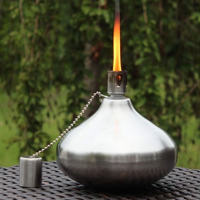 Garden Tiki torch for Tabletop Stainless Steel Table Torch, Citronella oil table torches