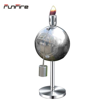 Stainless Steel Outdoor Fuel Canister Flame Light for Citronella with Fiberglass Wick