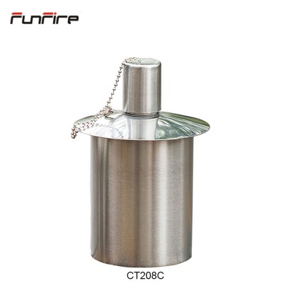 Stainless Steel Fuel Canister Flame Light for Citronella with Fiberglass Wick